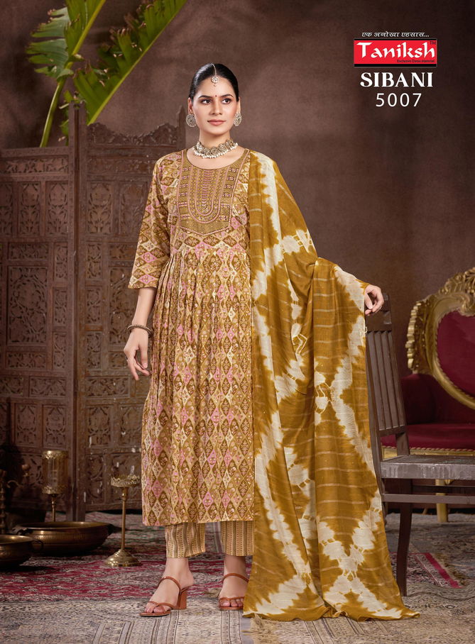 Sibani Vol 5 By Taniksh Rayon Printed Anarkali Kurti Bottom With Dupatta Wholesalers In Delhi
